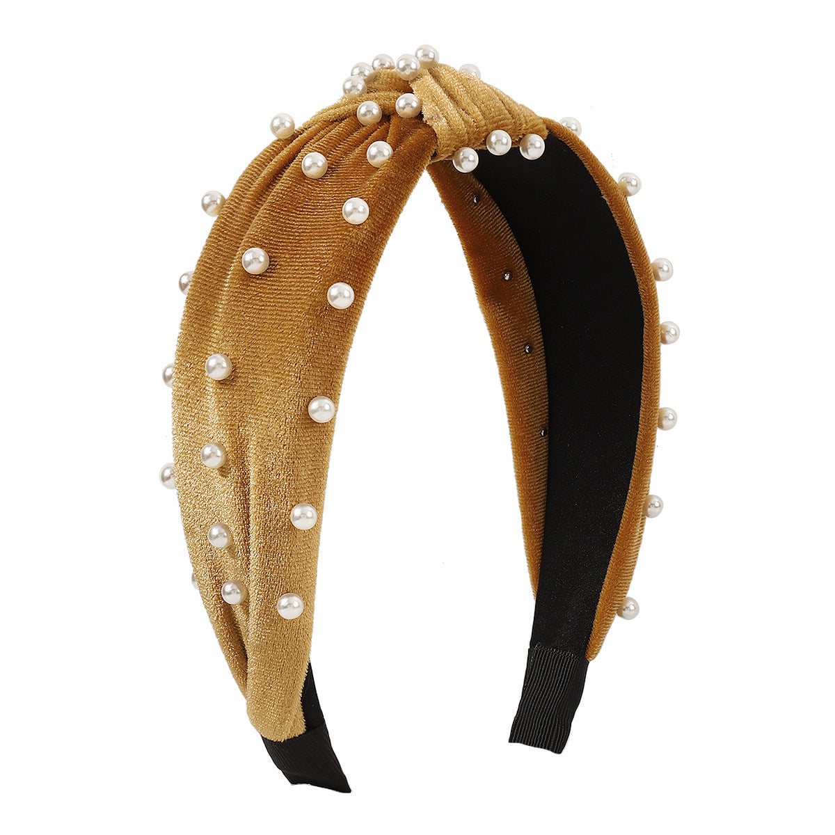 Wholesale Beaded Flannel Multi-color Knotted Fabric Headband